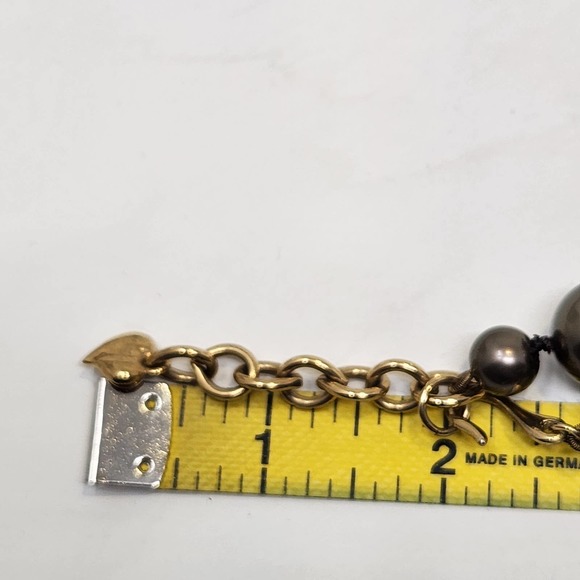 Carolee Large Luster Gray Glass Faux Pearl Necklace Knotted Vintage Chunky - Picture 7 of 7